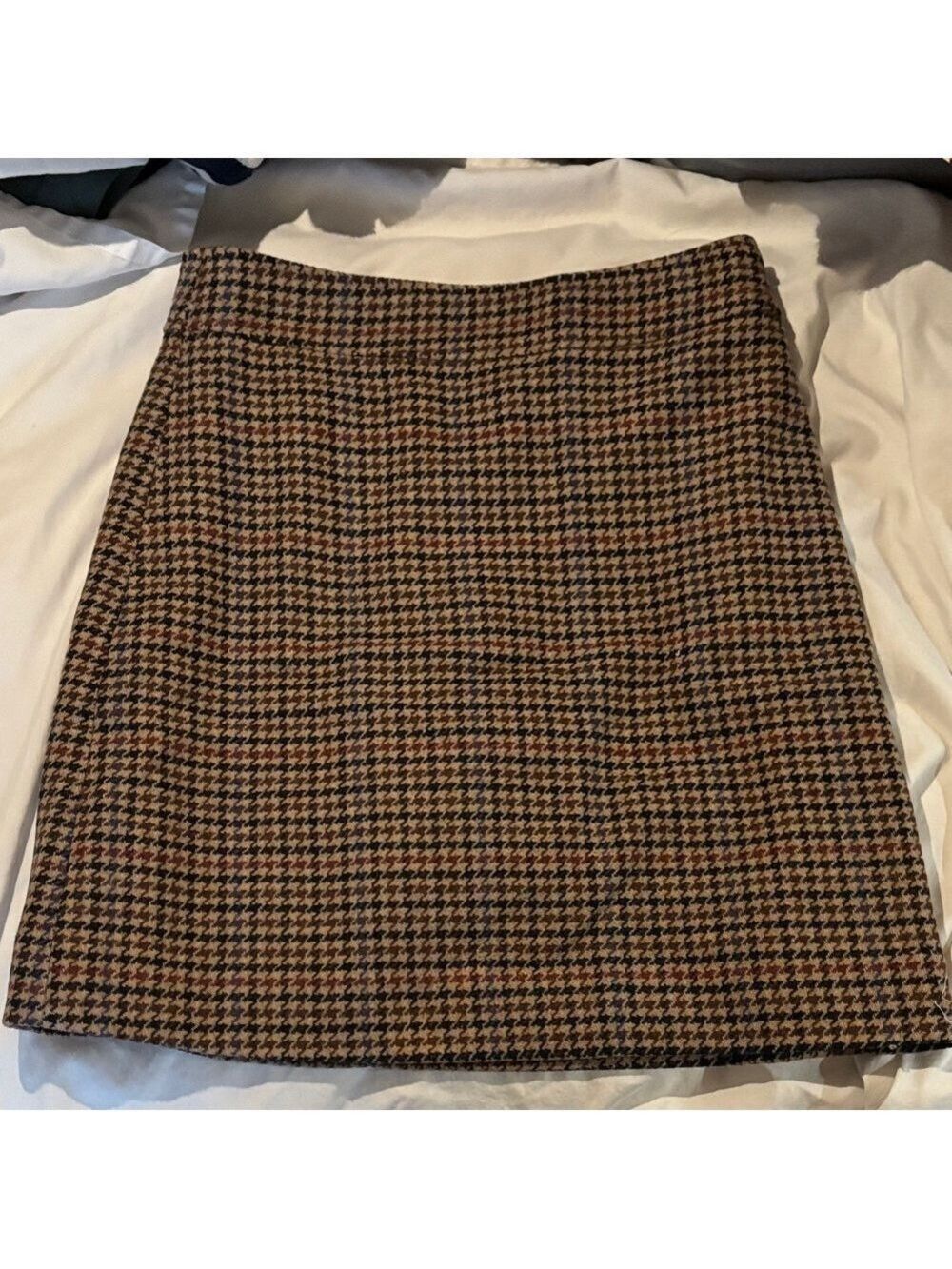 J. Crew Factory Houndstooth Pencil Skirt in Brown and Black